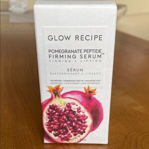 Glow Recipe Pomegranate Peptide Serum — White & Pink Packaging